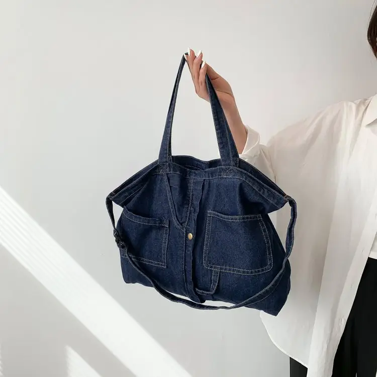 Women's Large Capacity Denim Tote Bag 2024 - Image 2