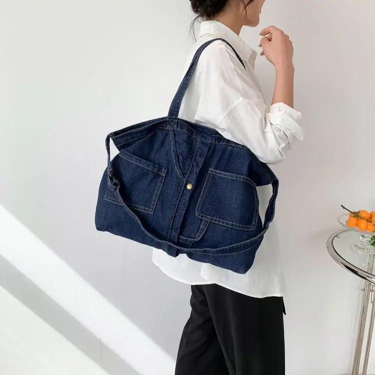 Women's Large Capacity Denim Tote Bag 2024 - Image 4