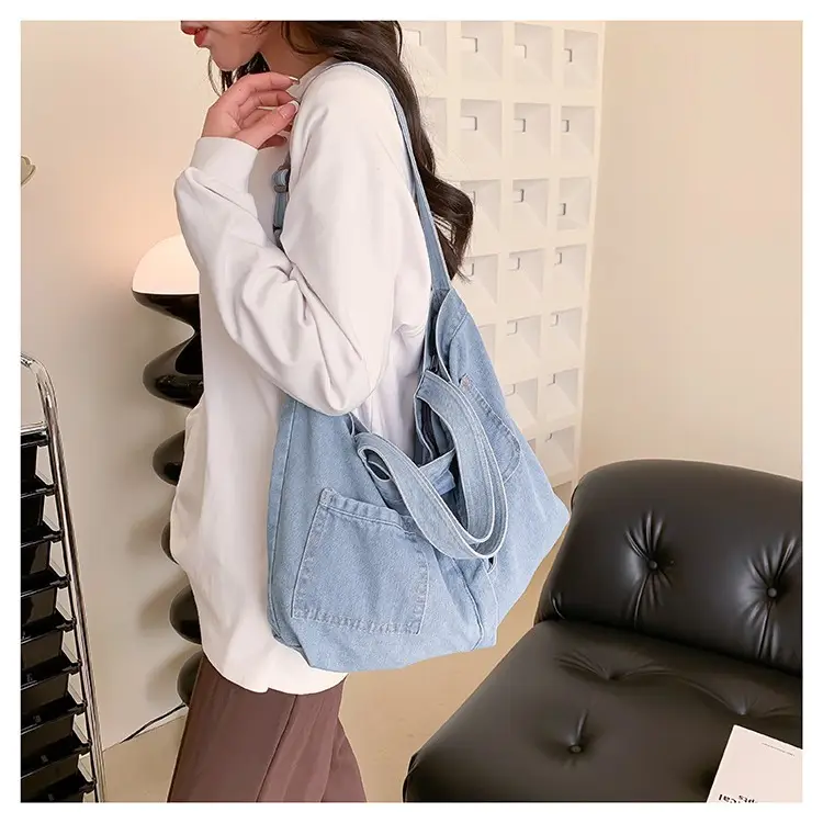 Women's Large Capacity Denim Tote Bag 2024 - Image 5