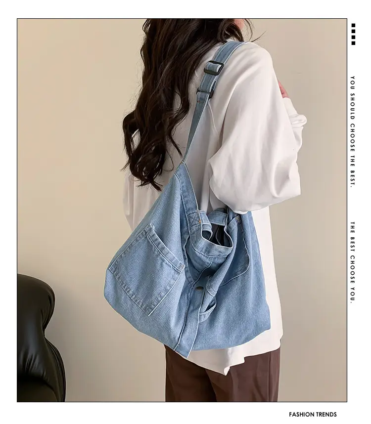 Women's Large Capacity Denim Tote Bag 2024 — feature 1