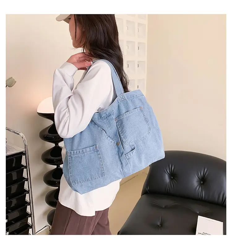 Women's Large Capacity Denim Tote Bag 2024 — feature 13