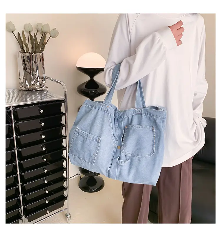 Women's Large Capacity Denim Tote Bag 2024 — feature 14