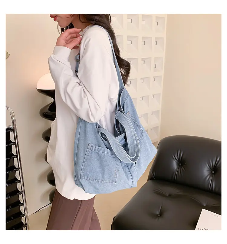 Women's Large Capacity Denim Tote Bag 2024 — feature 16
