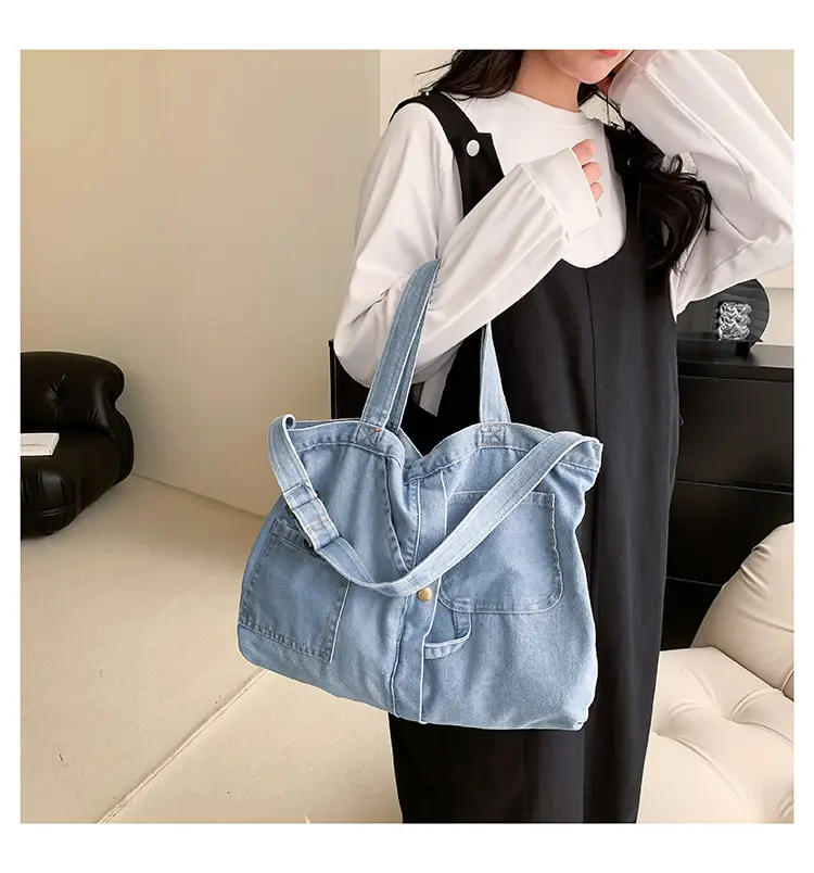 Women's Large Capacity Denim Tote Bag 2024 — feature 17