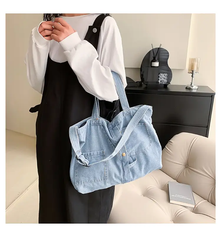 Women's Large Capacity Denim Tote Bag 2024 — feature 19