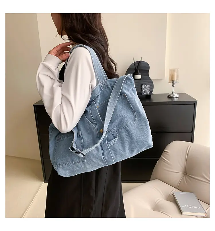 Women's Large Capacity Denim Tote Bag 2024 — feature 20