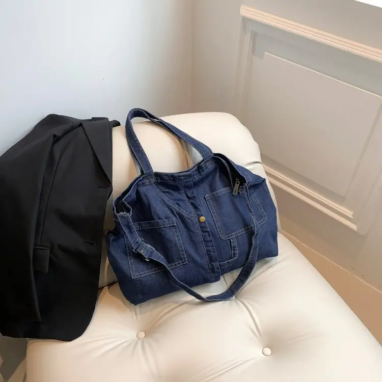 Women's Large Capacity Denim Tote Bag 2024 — feature 23