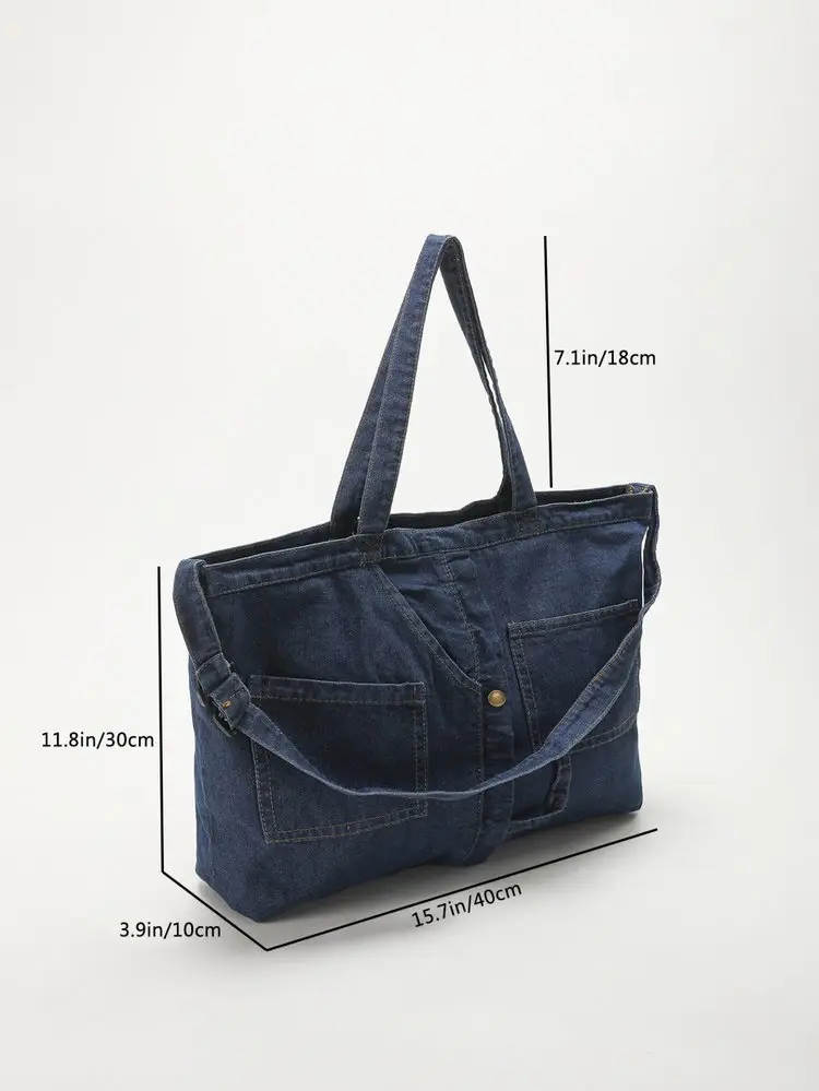 Women's Large Capacity Denim Tote Bag 2024 — feature 3