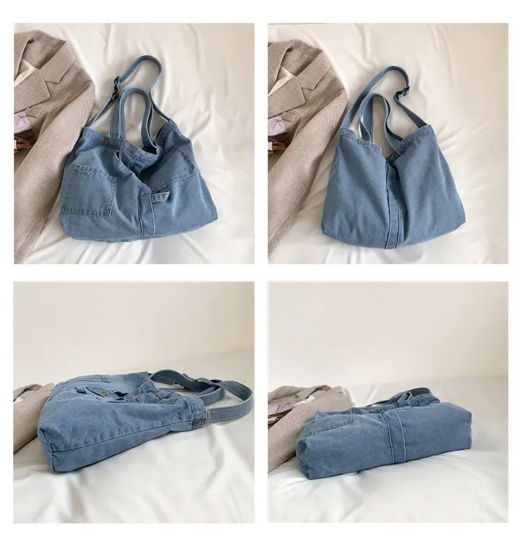 Women's Large Capacity Denim Tote Bag 2024 — feature 9