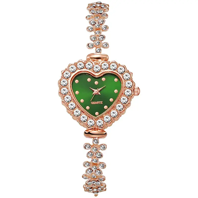 Ladies Heart Diamond Watch with Pearl Bracelet — feature 10