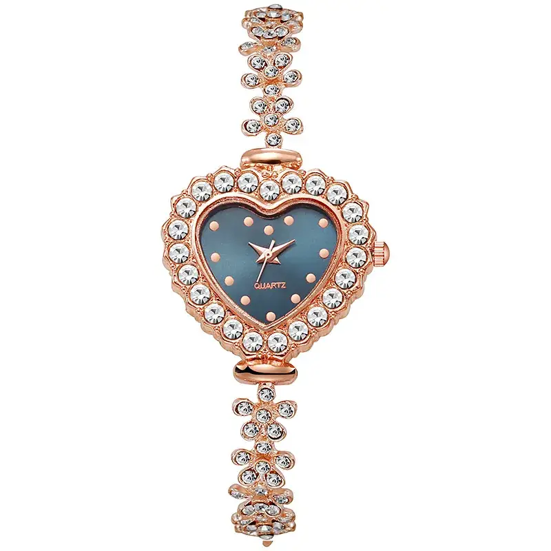 Ladies Heart Diamond Watch with Pearl Bracelet — feature 9