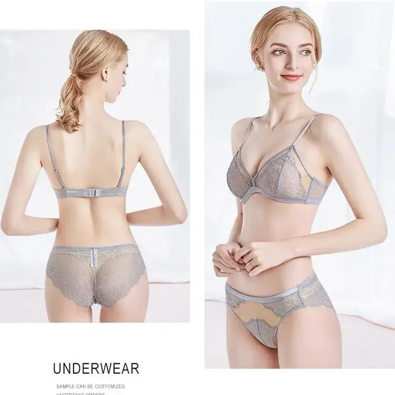 New Sexy Lace Bra Underwear Women's Push-Up Triangle Cup - Image 9