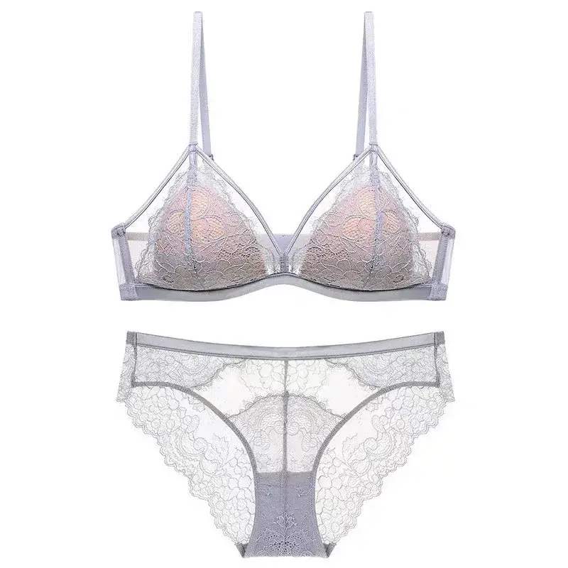 New Sexy Lace Bra Underwear Women's Push-Up Triangle Cup - Image 3
