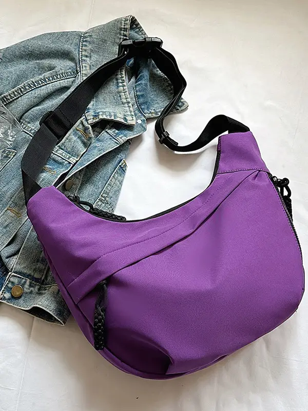 Purple Minimalist Shoulder Crossbody Bag for Women