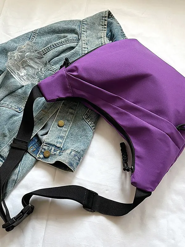 Purple Minimalist Shoulder Crossbody Bag for Women