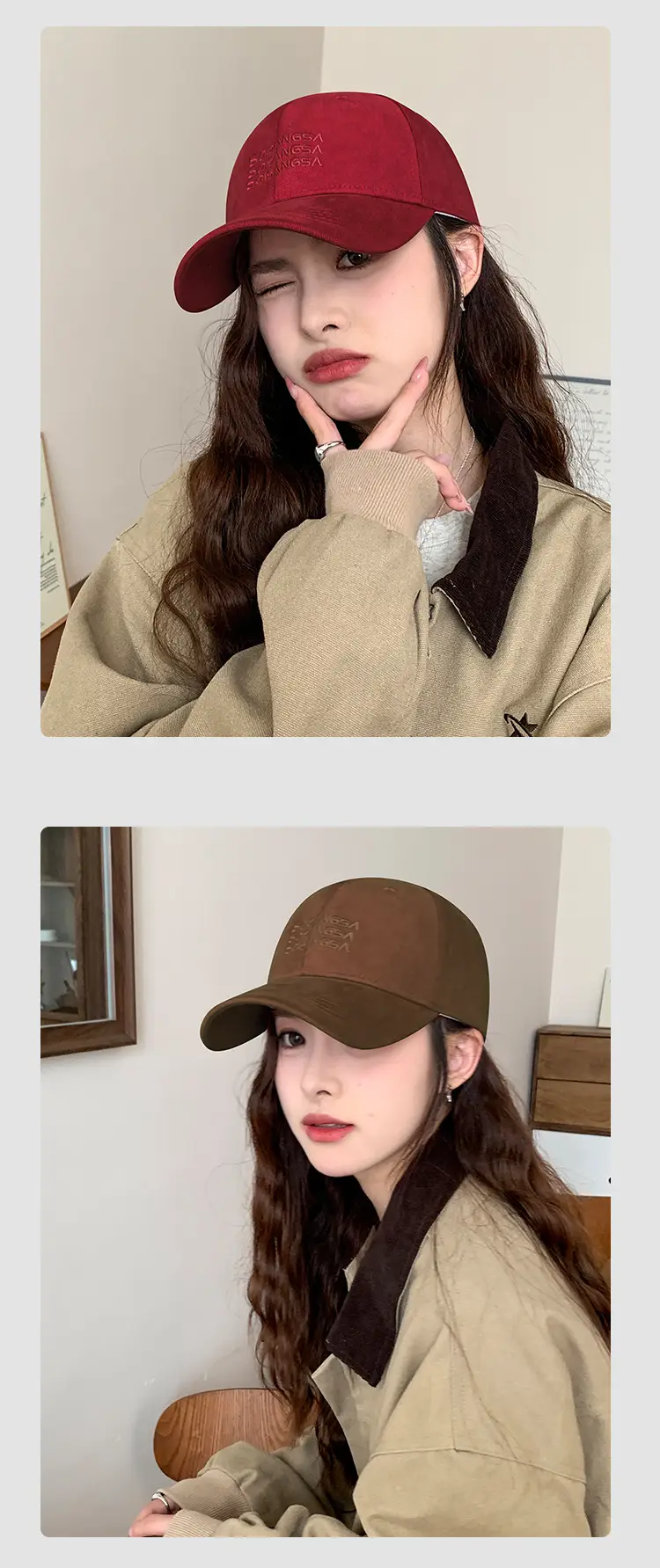 Women's Gray Embroidered Baseball Cap — feature 11
