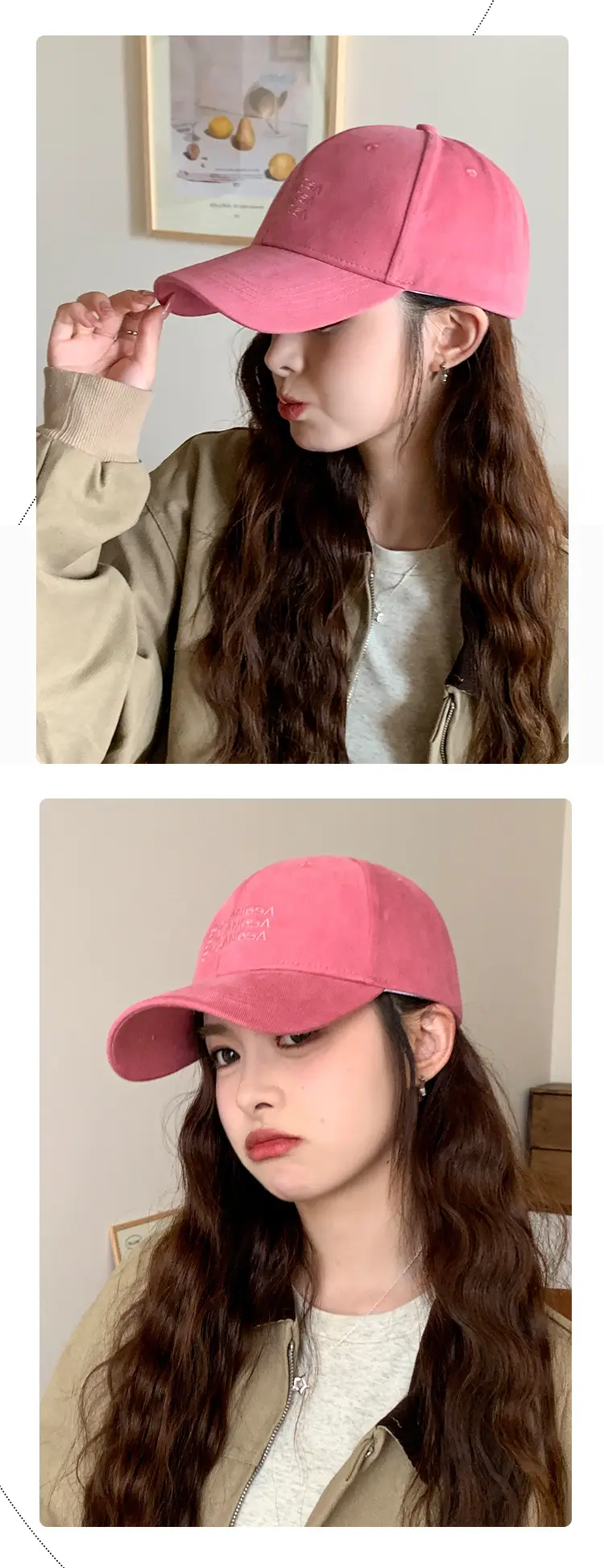 Women's Gray Embroidered Baseball Cap — feature 4