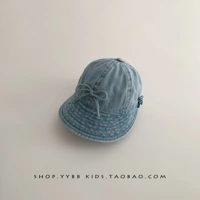 Blue Knitted Bowknot Baby Hat for Girls - Image 8