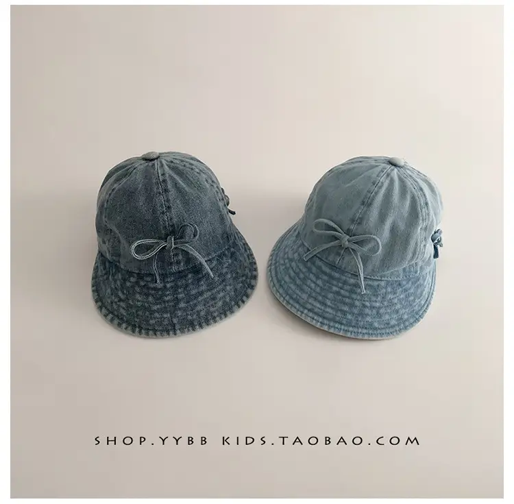 Blue Knitted Bowknot Baby Hat for Girls — feature 2