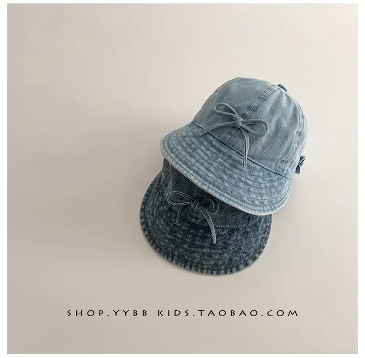 Blue Knitted Bowknot Baby Hat for Girls — feature 3