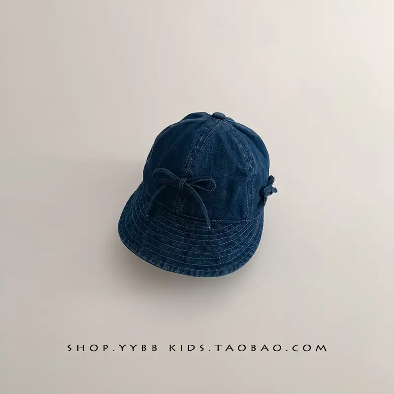 Blue Knitted Bowknot Baby Hat for Girls - Image 3