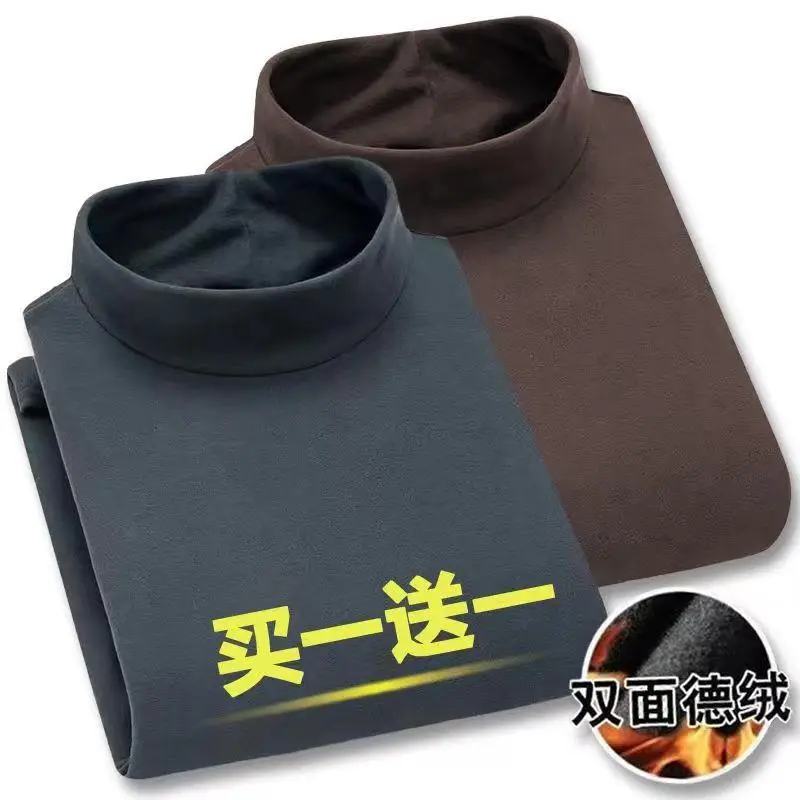 Men Fleece Lined Winter T-Shirt Set Slim Fit - Image 13