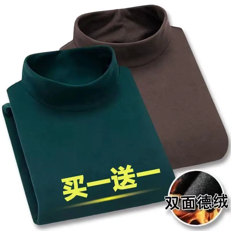 Men Fleece Lined Winter T-Shirt Set Slim Fit - Image 14