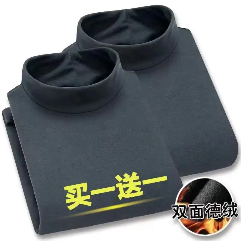 Men Fleece Lined Winter T-Shirt Set Slim Fit - Image 6