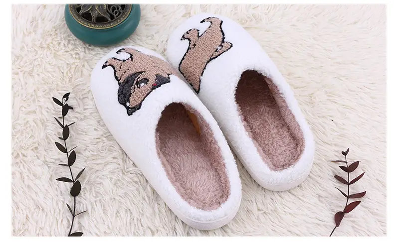 Cross-Border E-Commerce Autumn and Winter New Home Plush Slippers with Fleece Lining, Thickened Cartoon Cow and Cat Cute Cotton Slippers for Women — feature 12