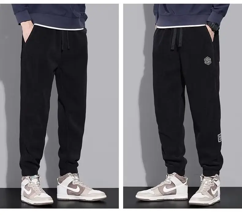 Men Fleece Lined Grey Thermal Sweatpants Winter Warm — feature 13