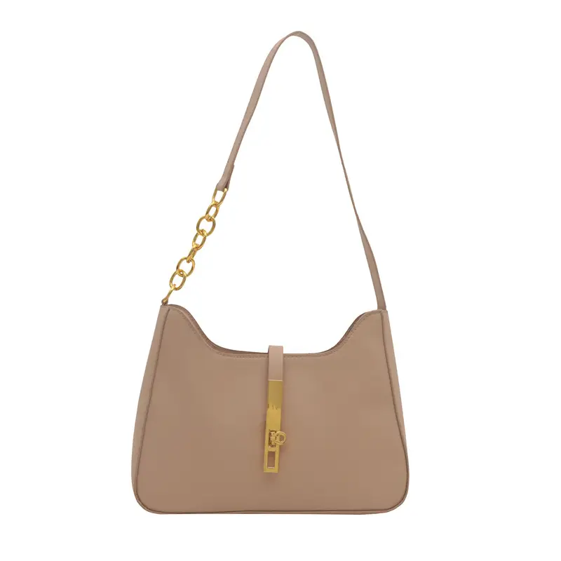 Light Blue Niche Shoulder Bag with Gold Chain - Image 2