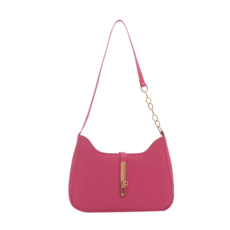 Light Blue Niche Shoulder Bag with Gold Chain - Image 3