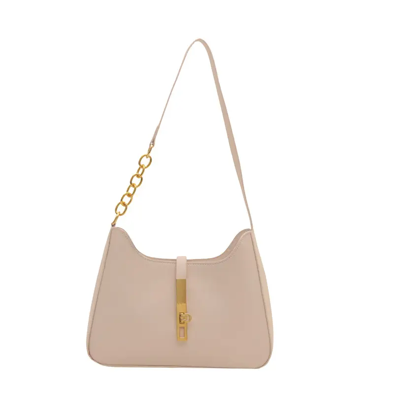 Light Blue Niche Shoulder Bag with Gold Chain - Image 5