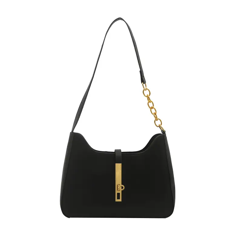 Light Blue Niche Shoulder Bag with Gold Chain - Image 6