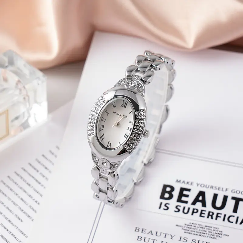 Women's Gold Diamond Watch with Rose Gold Bracelet