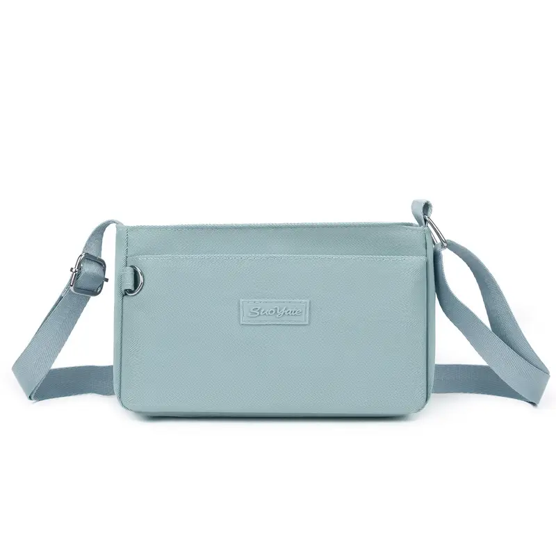 Pink Nylon Crossbody Bag for Women with Multi-Compartment Design - Image 7