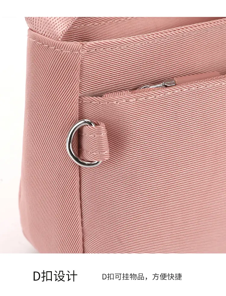 Pink Nylon Crossbody Bag for Women with Multi-Compartment Design — feature 15