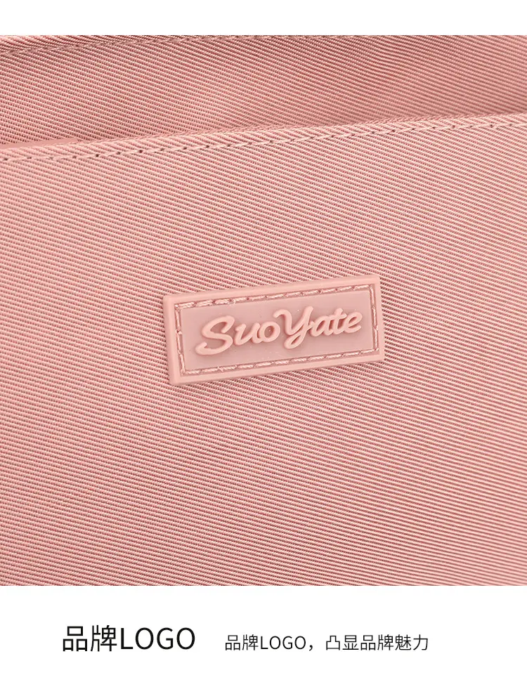 Pink Nylon Crossbody Bag for Women with Multi-Compartment Design — feature 16