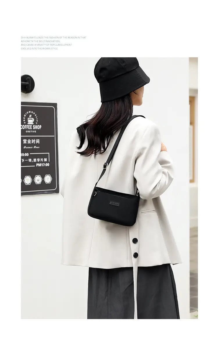 Pink Nylon Crossbody Bag for Women with Multi-Compartment Design — feature 26