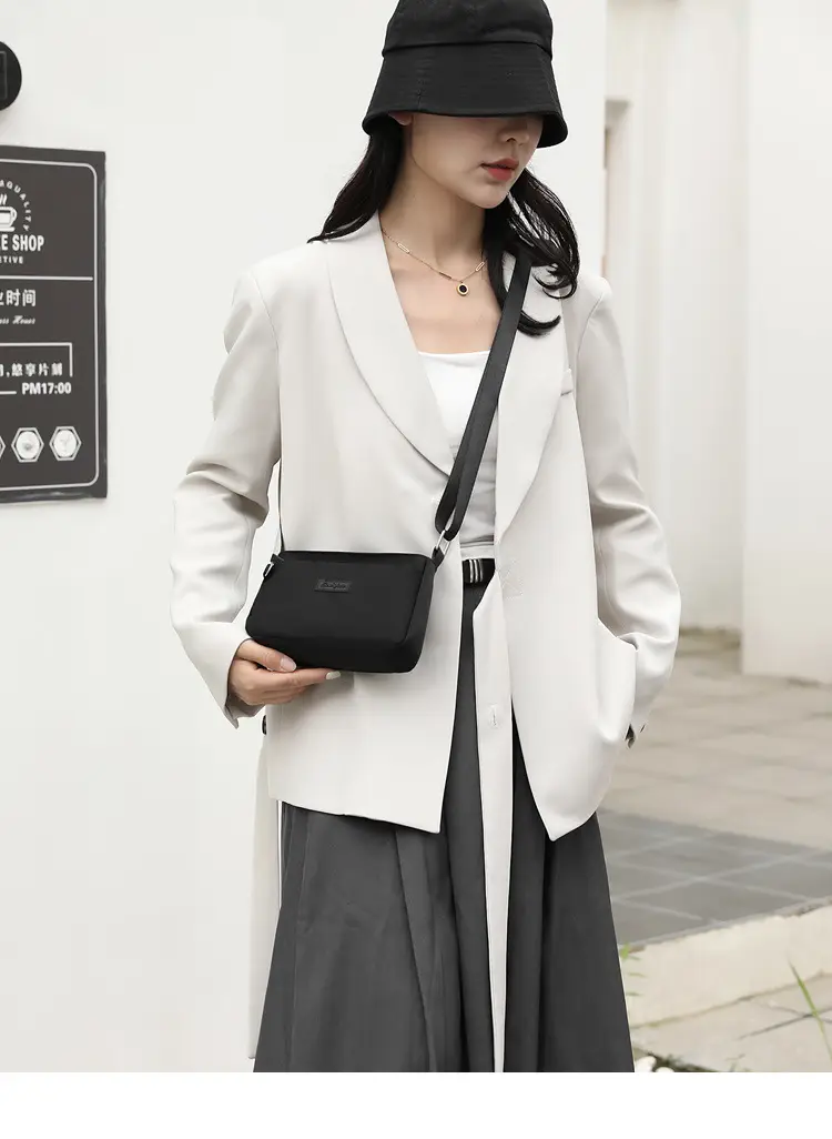 Pink Nylon Crossbody Bag for Women with Multi-Compartment Design — feature 28