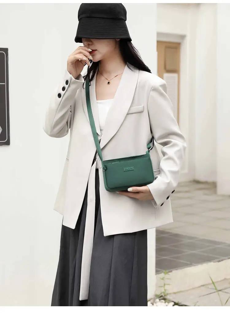 Pink Nylon Crossbody Bag for Women with Multi-Compartment Design — feature 29