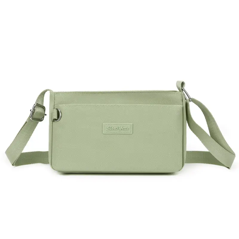 Pink Nylon Crossbody Bag for Women with Multi-Compartment Design - Image 2
