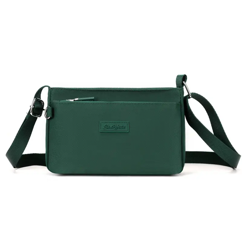 Pink Nylon Crossbody Bag for Women with Multi-Compartment Design - Image 3