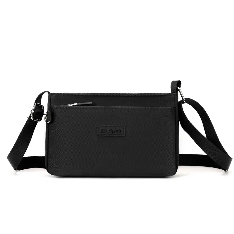 Pink Nylon Crossbody Bag for Women with Multi-Compartment Design - Image 5