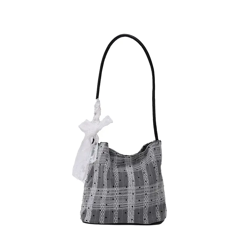 Women's Wave Dot Bag Light Blue One Shoulder - Image 3