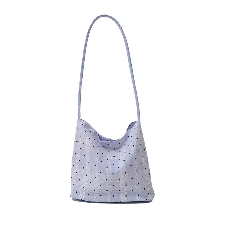 Women's Wave Dot Bag Light Blue One Shoulder - Image 4