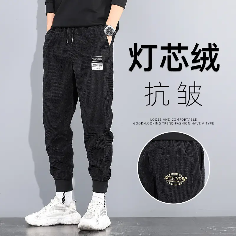 Men Fleece Lined Grey Winter Warm Pants - Image 9