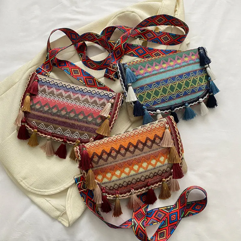 Ethnic Tassel Bag for Women Bohemian Style - Image 5