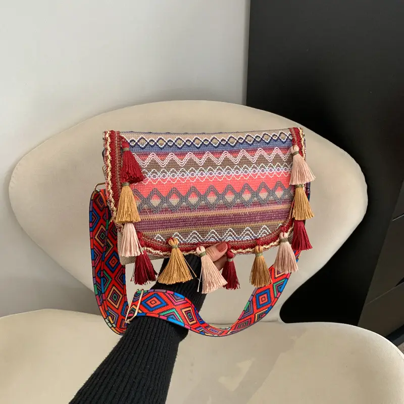 Ethnic Tassel Bag for Women Bohemian Style - Image 3