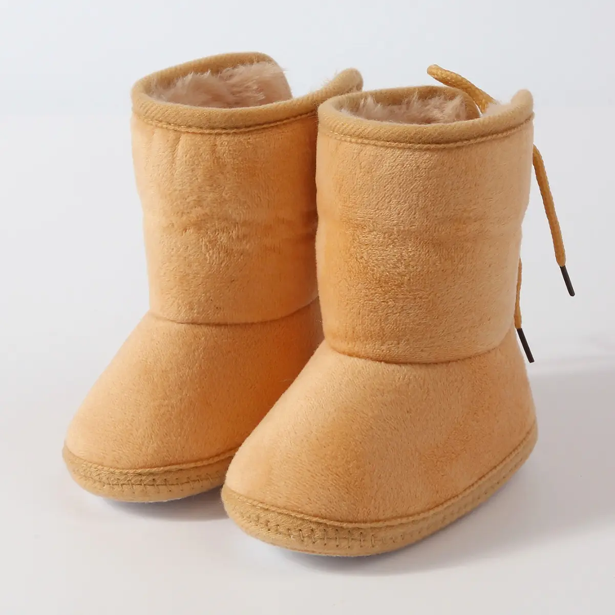 Baby Faux Fur Boots Red Pink Brown 0-1Yr Winter Soft